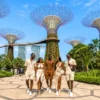 A group of young africans taking a picture in Singapore
